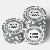 ロゴ入りポーカーチップにテキスト情報を追加 ポーカーチップ (積み重ね)