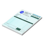 ロゴ入り印刷ビジネス受注書・請求書フォーム ノートパッド (回転)