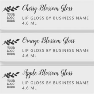 ロゴ入り可愛いスクリプトきれいなリップグロスメイクアップ シール