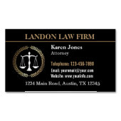 ロゴ入り弁護士ビジネスカードマグネット マグネット名刺 (正面)