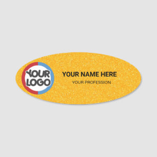 ロゴ入り従業員マグネット your logo here ビジネス役職 名札