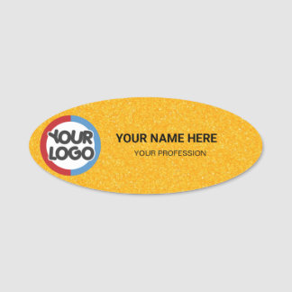 ロゴ入り従業員マグネット your logo here ビジネス役職 名札