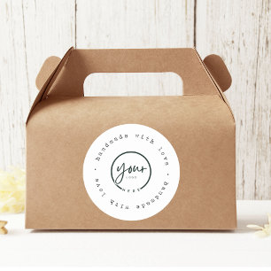 「ロゴ入り手作り カスタムブランディング ラウンドシール