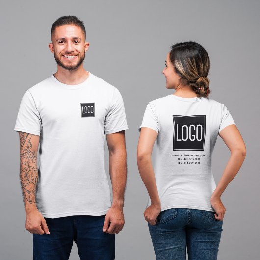 ロゴ入り表裏カスタムビジネスワークウェア Tシャツ