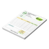 ロゴ入り領収書｜注文書 ノートパッド (回転)