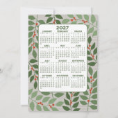 ロゴ入り2024年カレンダー付きビジネスグリーティングカード シーズンカード (裏面)