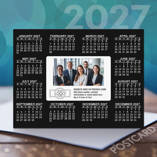 ロゴ入り2027年カレンダー 連絡先 ポストカード