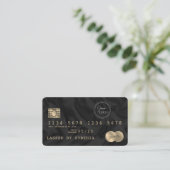 ロゴ入りQRコード クレジットカード風デザイン 名刺 (スタンド正面)