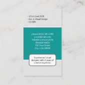 ロゴ円フレームクラシッククリエイティブシーカーピンク 名刺 (裏面)