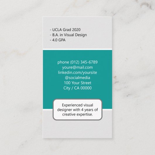 ロゴ円フレームクラシッククリエイティブシーカーピンク 名刺 (裏面)