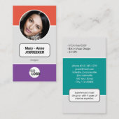 ロゴ円フレームクラシッククリエイティブシーカーピンク 名刺 (正面/裏面)