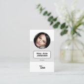 ロゴ円フレームクラシックジョブseeker上品なクリーン 名刺 (スタンド正面)