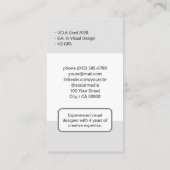 ロゴ円フレームクラシックジョブseeker上品なクリーン 名刺 (裏面)