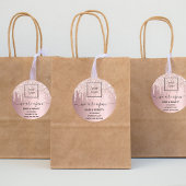 ロゴ再開口毛美しいサロンバラ金ゴールドグリッター ラウンドシール