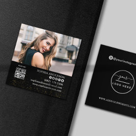 ロゴ写真のQRコードをソーシャルメディモダンアに追加する スクエア名刺