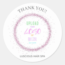 *~*ロゴ写真アップロードありがとうラベル封筒シール ラウンドシール