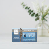 ロゴ写真セーリングインストラクター名刺 名刺 (スタンド正面)