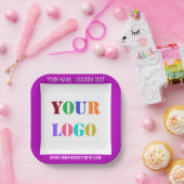 ロゴ写真テキストとカラーパーティーペーパープレート ペーパープレート (パーティー)