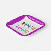 ロゴ写真テキストとカラーパーティーペーパープレート ペーパープレート (傾斜あり)