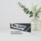 ロゴ写真テンプレートクールブラックグレーカーサービス 名刺 (スタンド正面)