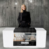 ロゴ写真テーブルランナーバナー実在エステートQRコード タペストリー