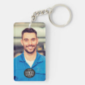 ロゴ写真デジタルQRコードID キーホルダー (裏面)