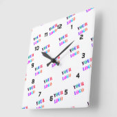 ロゴ写真ビジネスプロモーションパーソナライズされた スクエア壁時計 (傾斜)