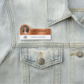 ロゴ写真フェイク白銅事業社員 名札 (インサイチュ)