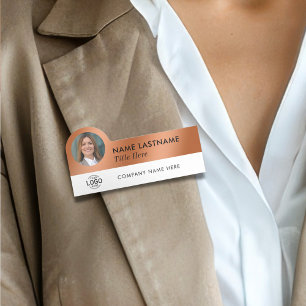 ロゴ写真フェイク白銅事業社員 名札
