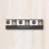 ロゴ写真フォト白黒オフィス サインプレート (正面)