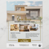 ロゴ写真実在エステートオープンハウステンプレート チラシ (正面)