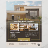 ロゴ写真実在エステートオープンハウステンプレート チラシ (正面)