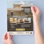 ロゴ写真実在エステートオープンハウステンプレート チラシ (手)