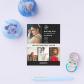 ロゴ写真 ビジネス マーケティング 黒 チラシ (シングル)