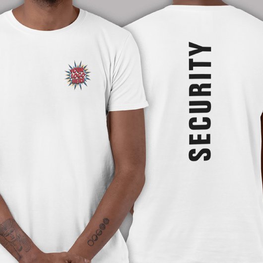 ロゴ前面にテンプレートをアップロード – 背面にテキスト Tシャツ