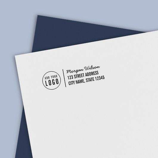 ロゴ区切り文字はっきりしたの名前アドレスの追加 セルフインキングスタンプ