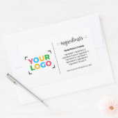 ロゴ原料シンプル製品ラベルの追加 長方形シール (封筒)