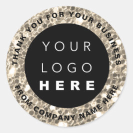 ロゴ名くもの巣サンキューセピフェイクアショップグリッター ラウンドシール