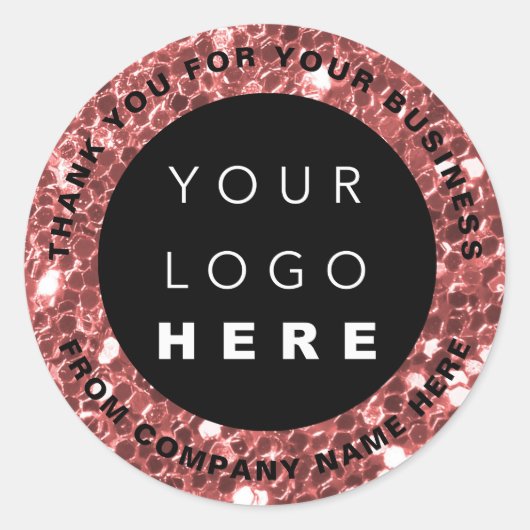 ロゴ名くもの巣サンキューバラスパークショップグリッター ラウンドシール (正面)