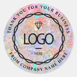 ロゴ名くもの巣感謝してい自筆証書ピンク店 ラウンドシール