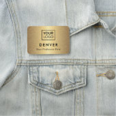 ロゴ名とタイトルのゴールデングラデーションの追加 名札 (インサイチュ)