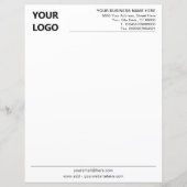 ロゴ名のアドレスと連絡情報レターヘッド (正面)