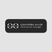 ロゴ名のタイトル 名札 (正面)