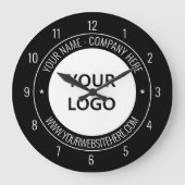 ロゴ名のプロモーションカパーソナライズされたラー ラージ壁時計 (正面)