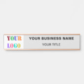 ロゴ名の情報カラー会社のOfficeドアサイン サインプレート (正面)