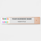 ロゴ名の情報カラー会社のOfficeドアサイン サインプレート (正面)