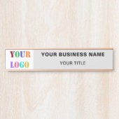 ロゴ名の情報カラー会社のOfficeドアサイン サインプレート (正面)