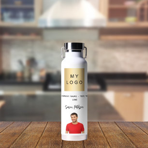 ロゴ名の署名の写真 ウォーターボトル