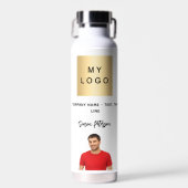 ロゴ名の署名の写真 ウォーターボトル (正面)