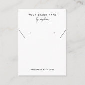 ロゴ名の追加ネックレスイヤリング表示カード コーリングカード (正面)